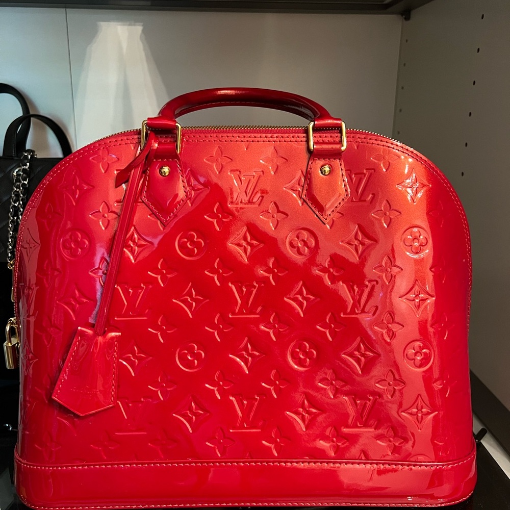 Louis Vuitton Glossy Red Satchel